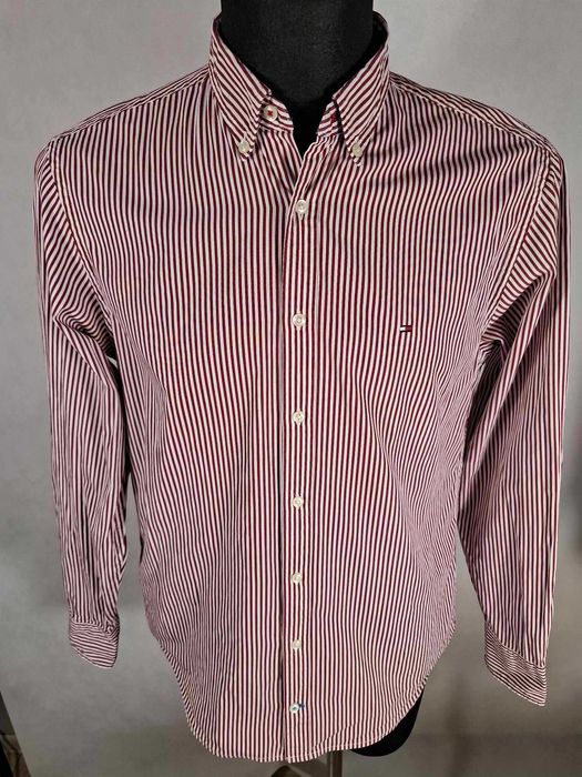 TOMMY HILFIGER New York Fit Koszula Męska M Bawełna Oryginalna Super Stan