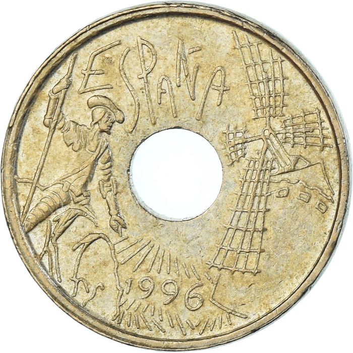 Moeda, Espanha, 25 pesetas, 1996