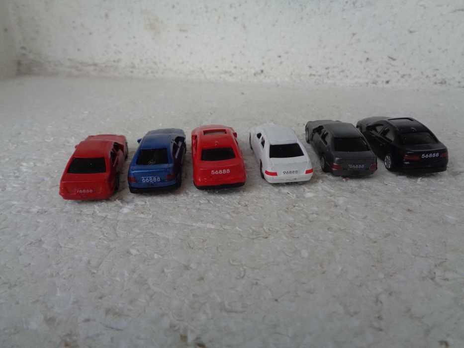 1:87 Carros para pista de comboios 6 unidades