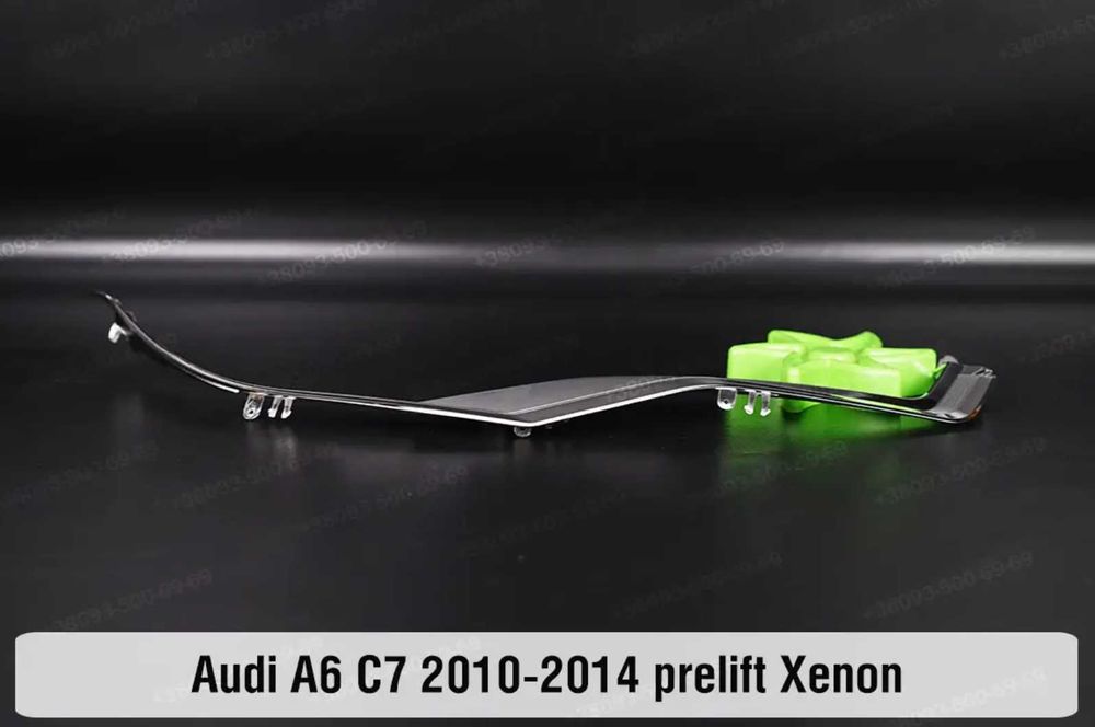 Ремкомплект скло ушки корпуса световод маска хром фары Audi a6c7 Hella