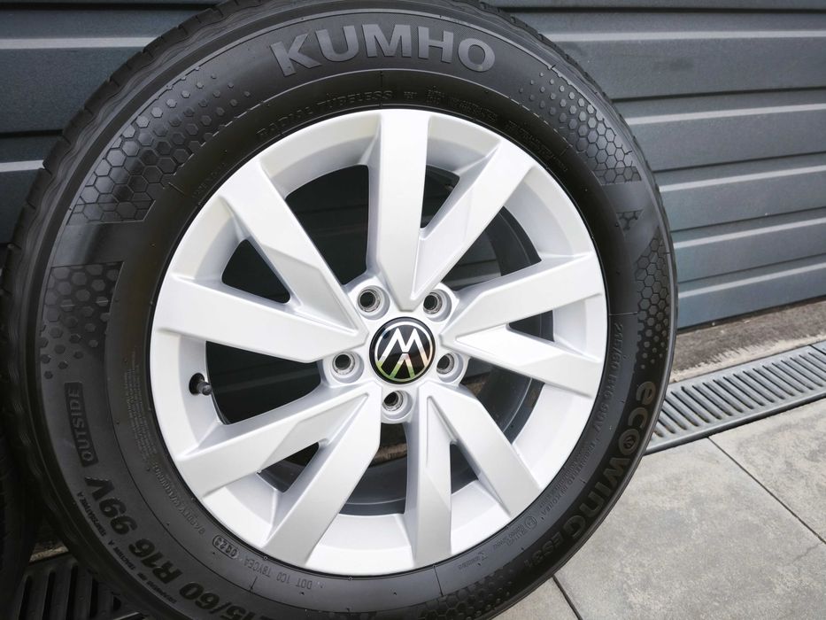 Oryginał VW 16" 5x112 T-Roc Q2 Passat Touran Ateca Karoq ŁADNE 7mm 23r