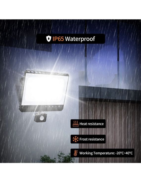 50 W Foco LED com sensor de movimento