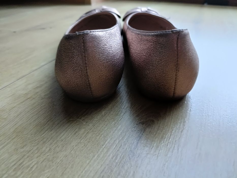 Gino Rossi złote baleriny damskie kokarda rozm 37