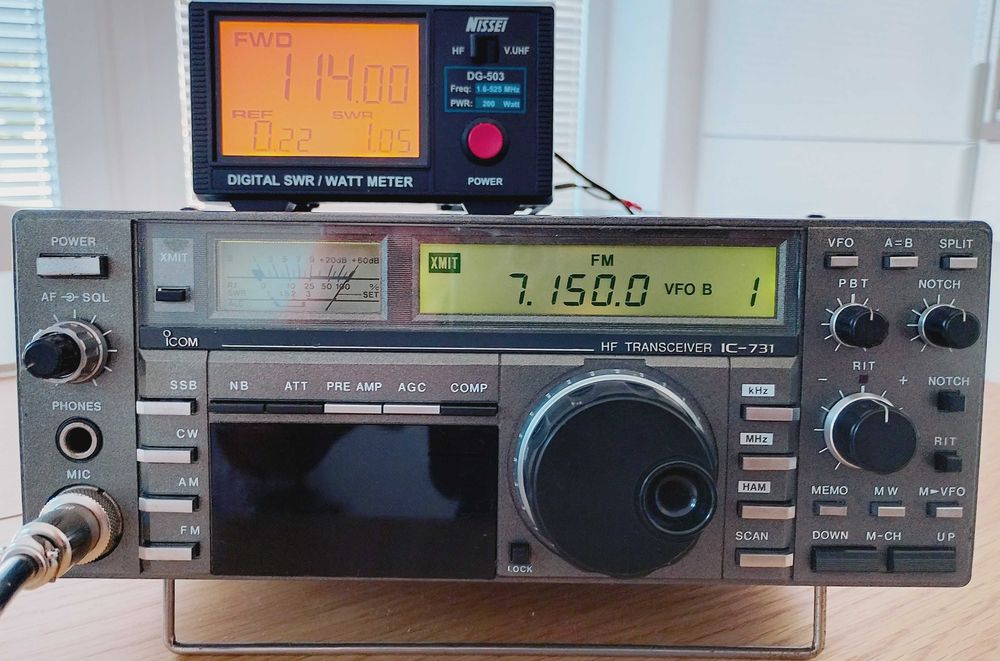 Icom IC-731 HF transceiver SSB, CW, FM, AM 100 WATT