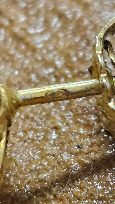 Brincos em filigrana,prata  banhada ouro 19,2-com contrasta