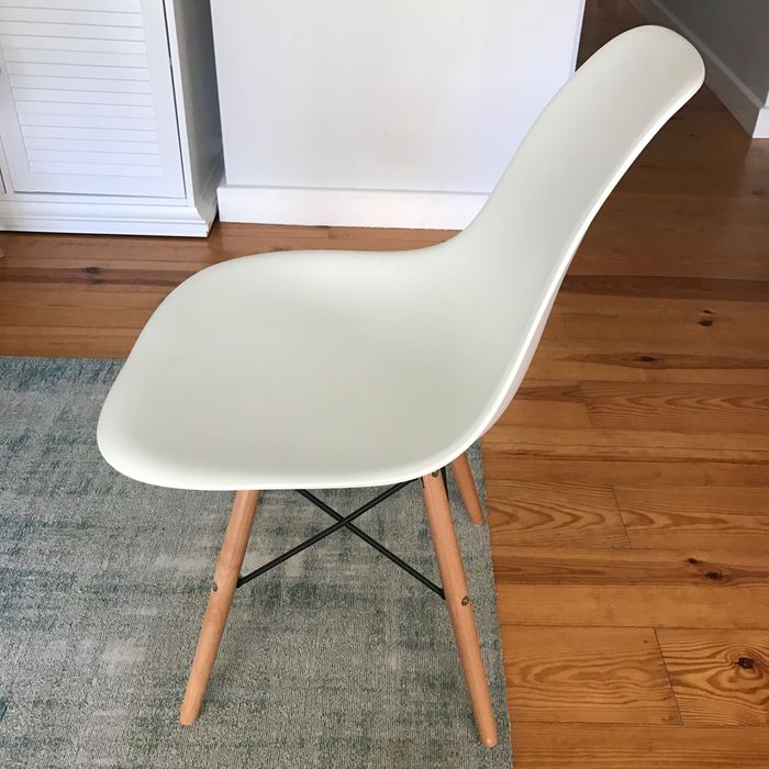 Conjunto de Mesa de Jantar Área Store + 4 Cadeiras | Vidro e Madeira | Excelente Estado