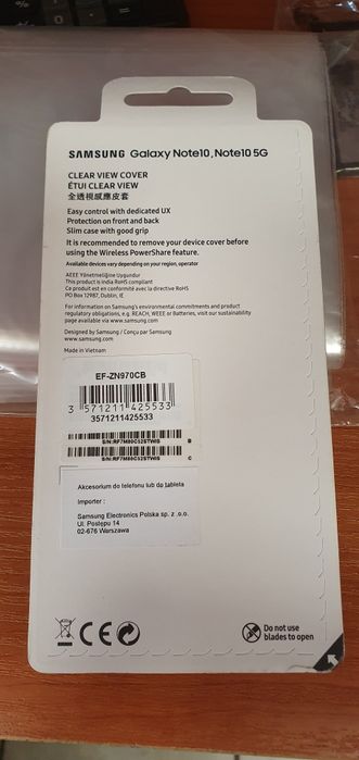 Samsung Galaxy Note 10 Clear View Cover