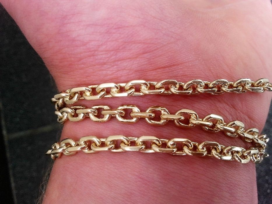 Złoty Pełny Łańcuszek - KUTY / ANKIER - 585 - Warszawa