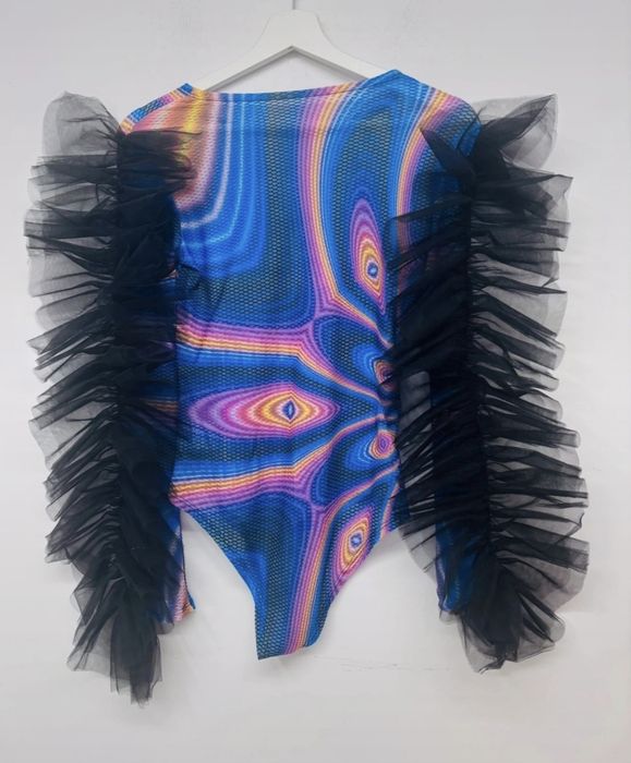 BE TRASH psychedelic body M techno rave cyberpunk neon NOWE 600 PLN