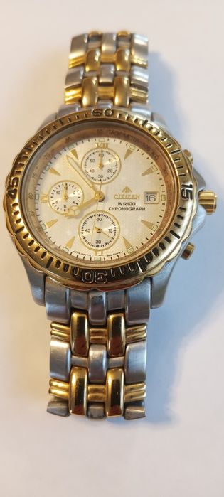 Zegarek Citizen Promaster Chronograph 0510‑K13033 – uszkodzony, dwukolorowy, WR100