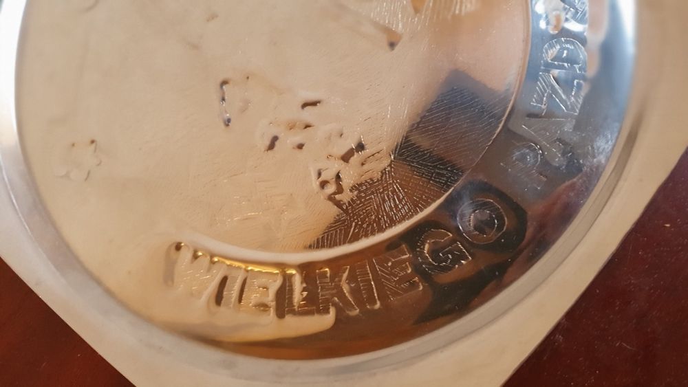 Patera metalowa okolicznościowa prl