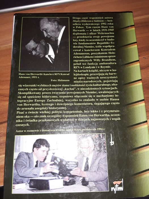 Od Adenauera do Brandta Herwarth wspomnienia