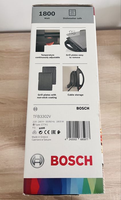 Grill elektryczny Bosch TFB3302v NOWY