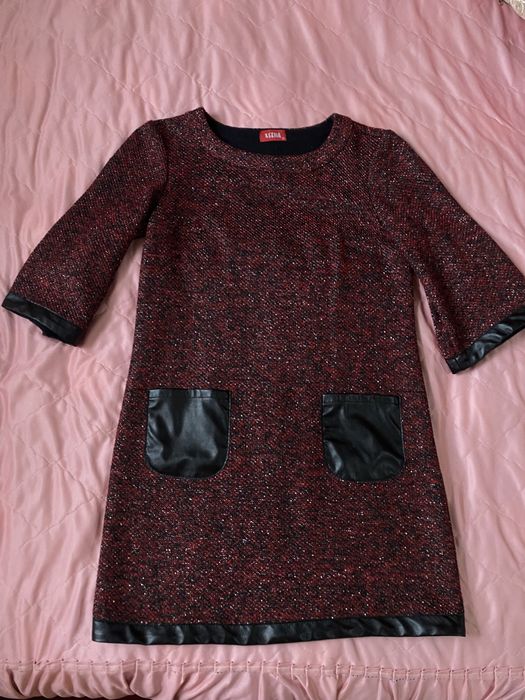 Теплое шерстяное платье женское