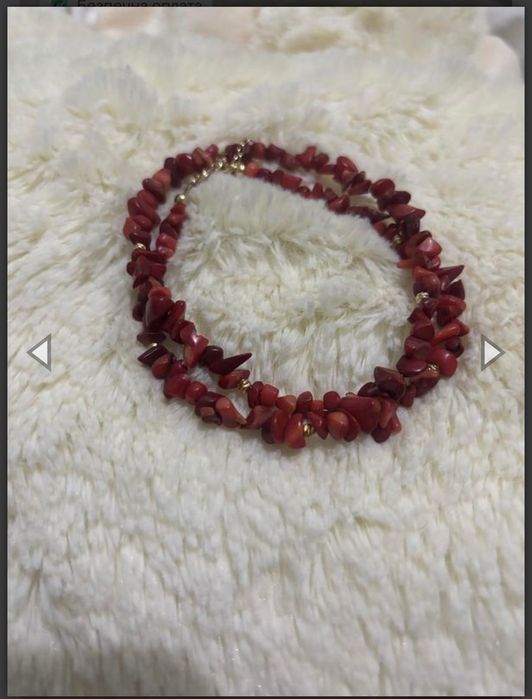 Намисто чокер з натурального коралу крихти