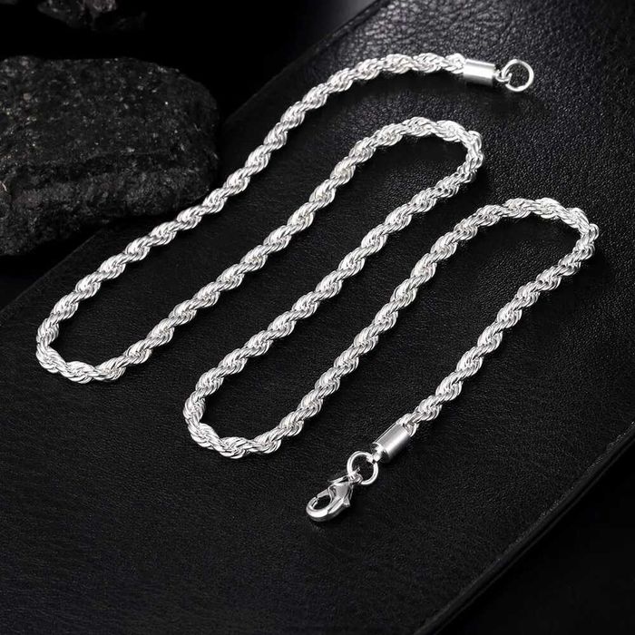 Cordão de Senhora Banhado a Prata 925 (Novo)