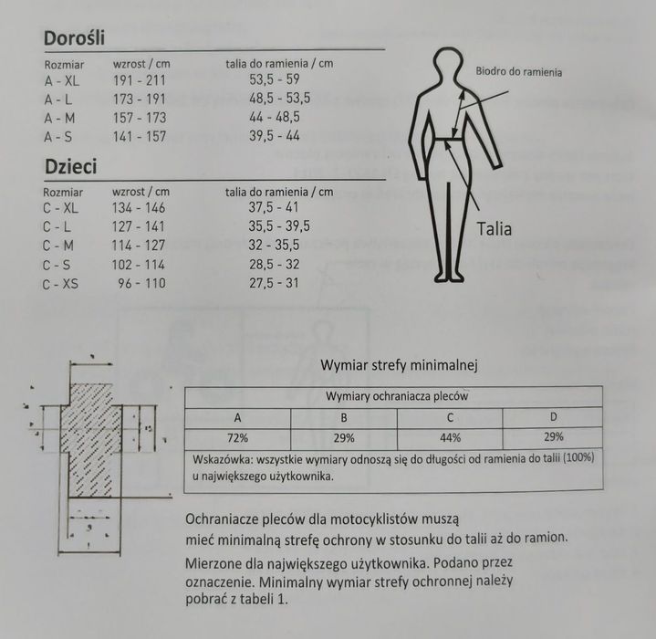Kamizelka ochronna Swing P07 M dla dorosłych