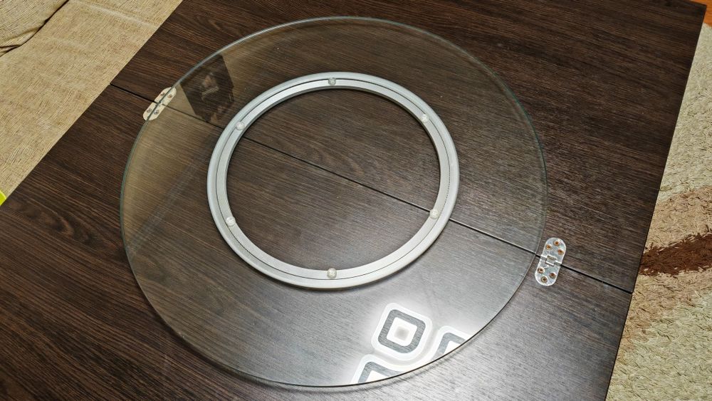 Lazy Susan. Поворотна скляна стільниця. Китайська традиційна.