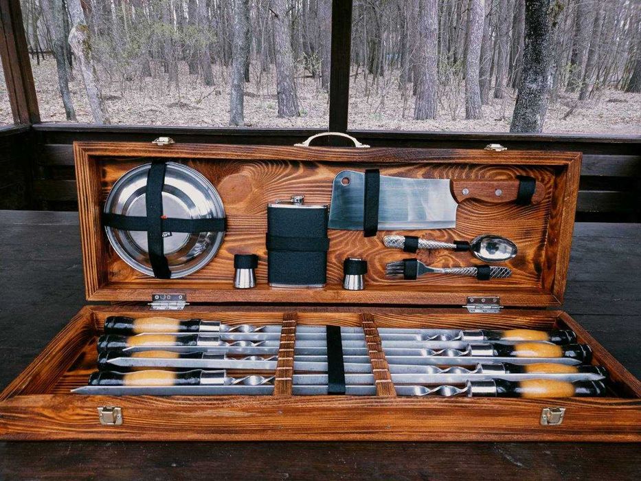 Наборы Шампуров в Кейсе.Подарок.Набор для Пикника.Подарочный кейс.