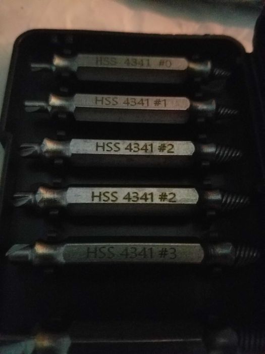 Набір 6шт екстрактор інструмент викручування зломаних злизаних болтів