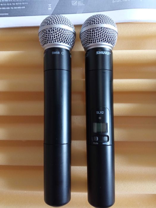 SHURE SLX 4 System plus 2 SHURE Microfones SM 58 ! Top !