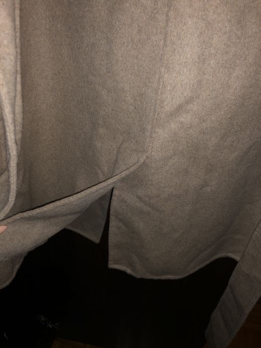 Zara płaszcz wełniany wełna klasyka minimalizm elegancki wiązany Xs