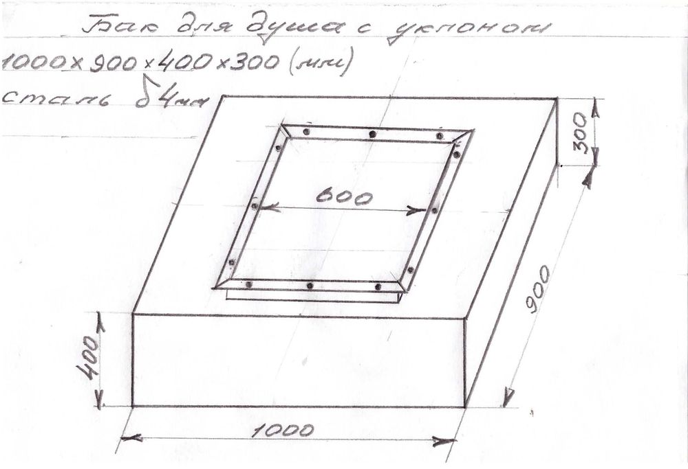 металлический бак для СТО, слива отработки.