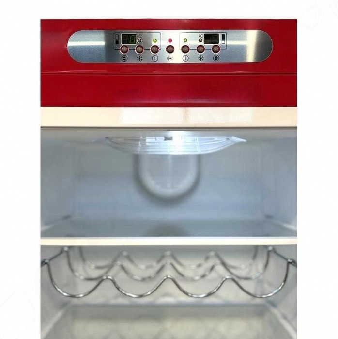 Холодильник SMEG / СМЕГ FAB32RRN1, ретро, 2-кам. червоний