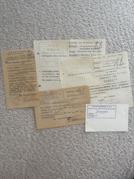 Німецькі документи, 5 шт, ціна за усі, опис.