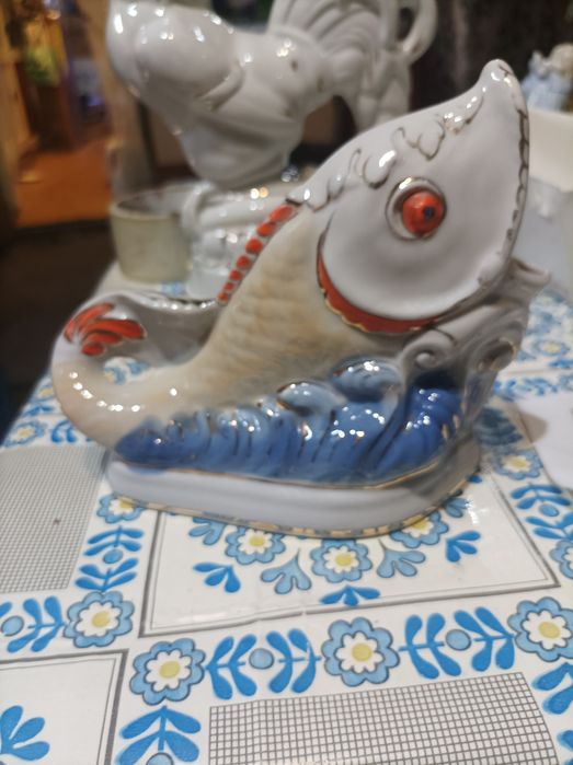 Фарфорова рибка СССР серветниця