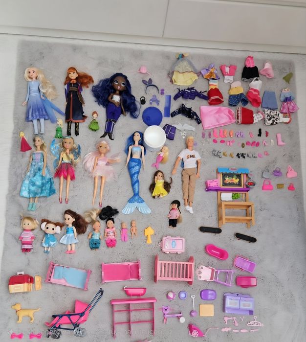 -= OKAZJA =- komplet lalek Barbie, camper Barbie i inne