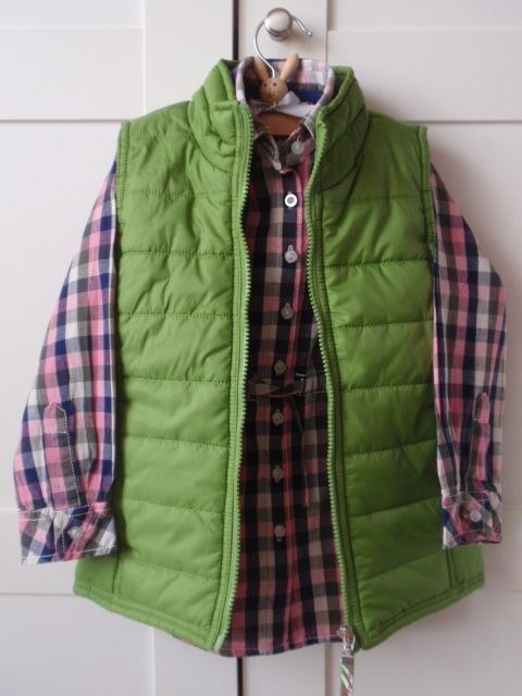 Bluzka koszulowa w kratkę tunika r.104 3-4L