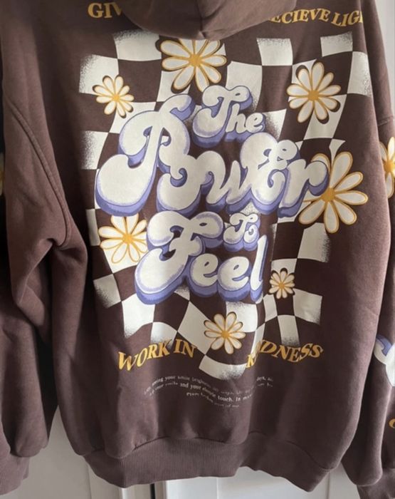 Bluza / kwiaty / brazowa