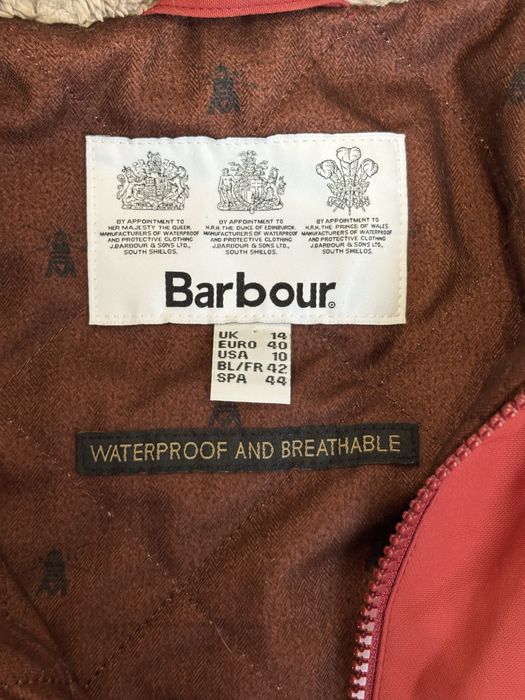 Barbour червона куртка M водонепроникна дихаюча