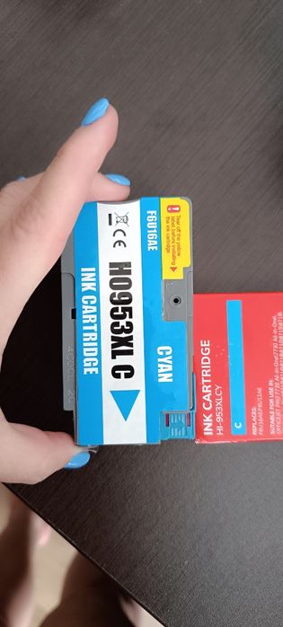 Tinteiro azul para impressora HP