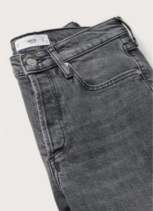 Mango 36 S 38 M джинси сірі нові середня посадка укорочені