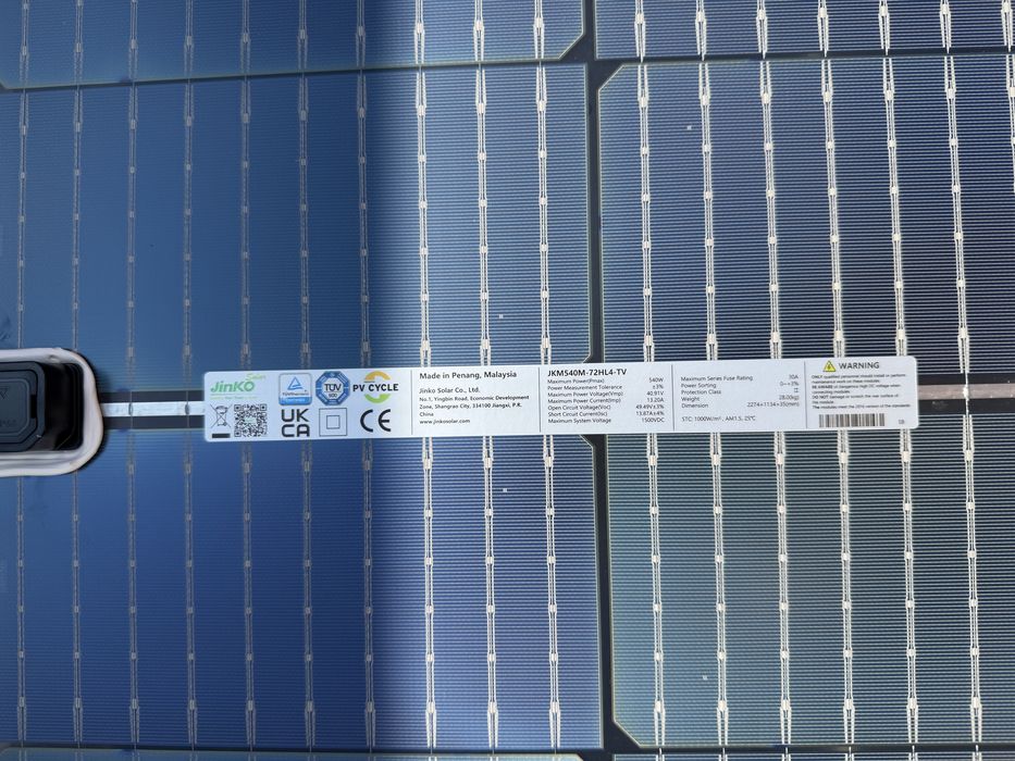 Сонячні панелі JinKO Solar JKM540M-72HL4