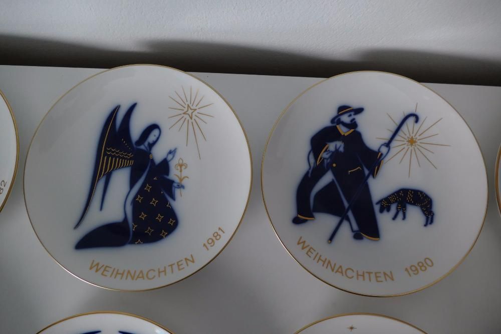 Piękny zestaw Świąteczny KPM kolekcja od 78 do 89r