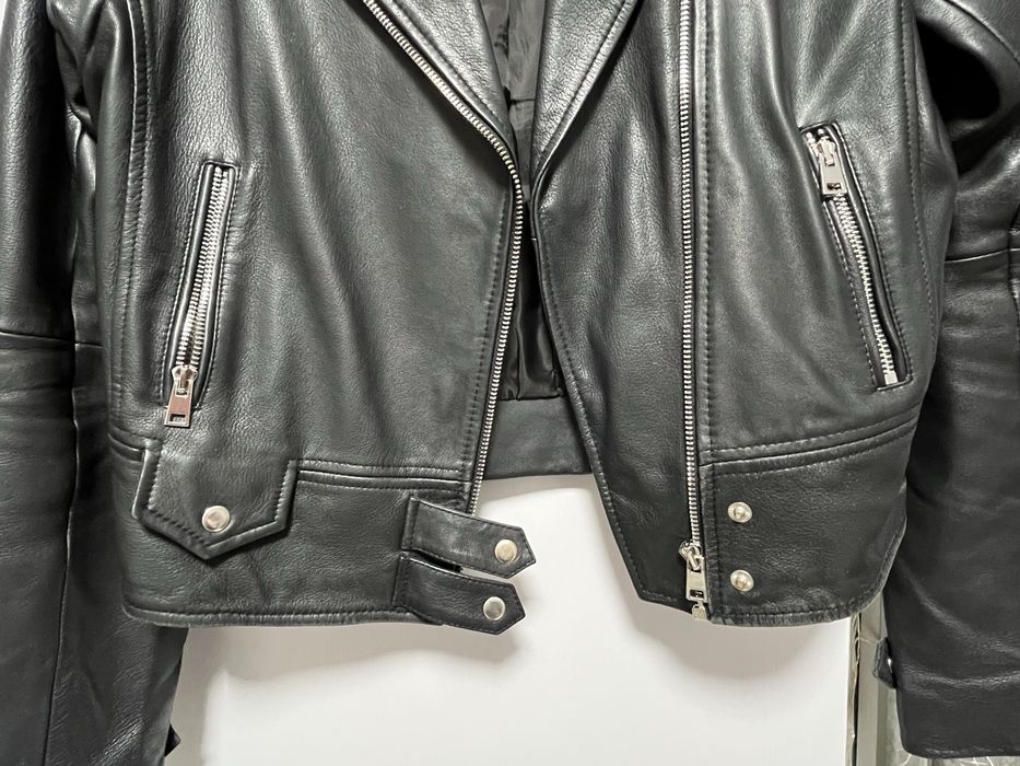 Шкіряна куртка Pinko 1G14YLY672BLACK, косуха чорна, кожанная куртка