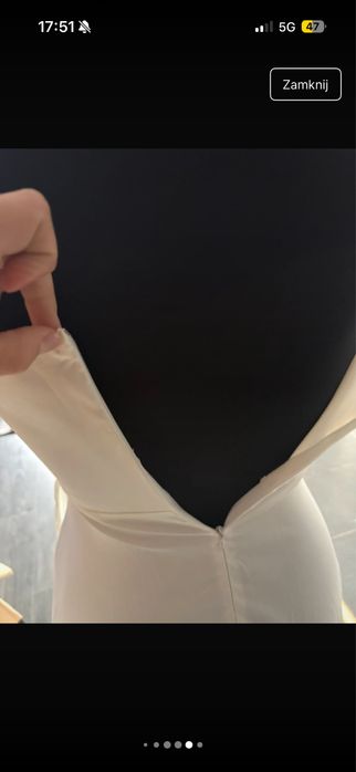 Satynowa biala suknia np na ślub