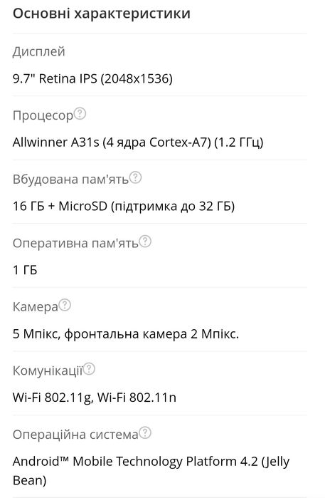 Планшет Onda V975 White 16Gb