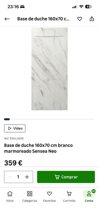 Base duche Nova 160x70  carga mineral Lindissima