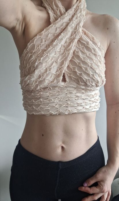 Bezowy top M stan bardzo dobry