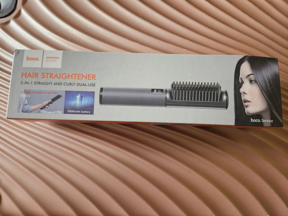 Hoco акумуляторная расческа-выпрямитель волос. HOCO
