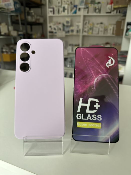 Szkło hartowane i etui Tech-Protect fiolet do SAMSUNG S24 FE