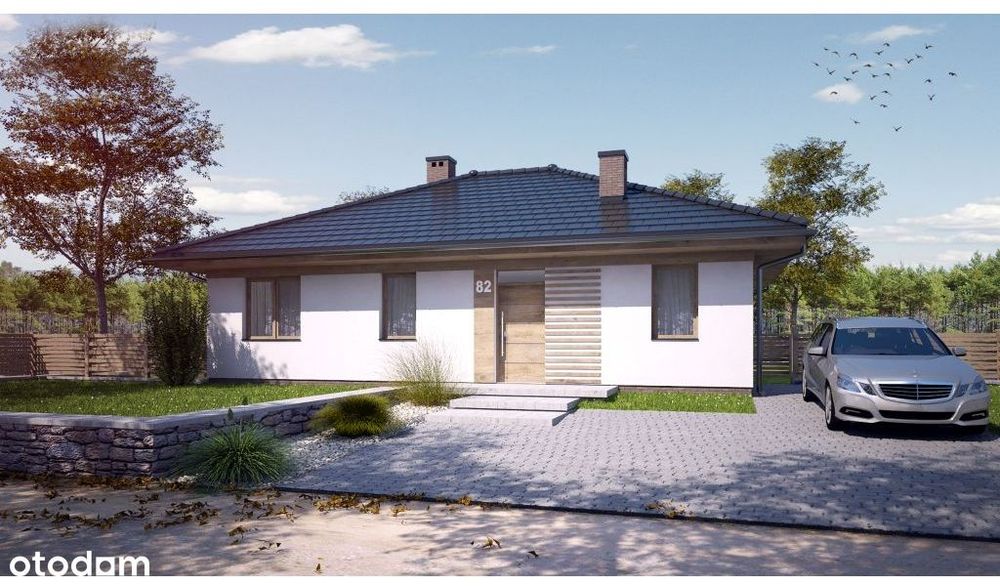 Dom 104 m² stan deweloperski, działka 10 a, pompa ciepła, 4 km od A4