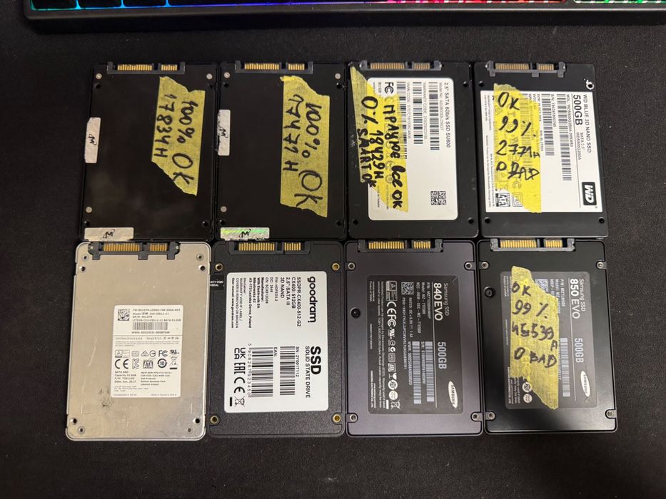 SSD 2.5' 256-512GB Adata/Dell/WD/Samsung/Goodram/Lite-ON