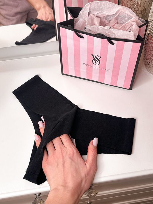 Majtki 40 L  VS Victoria’s Secret czarne bezszwowe nowe