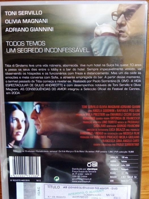 As Consequências do Amor, Paolo Sorrentino, Toni Servillo