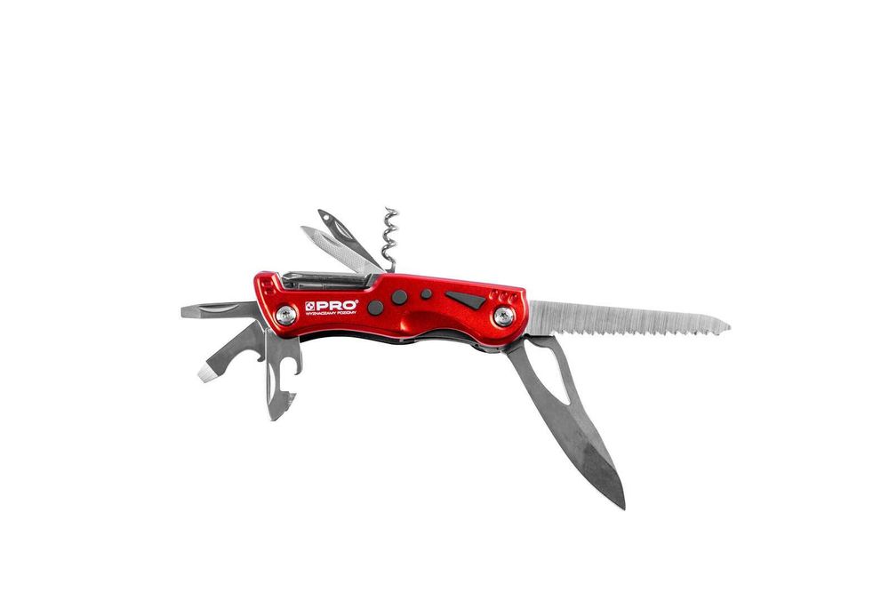 WIELOFUNKCYJNY nóż z latarką LED PRO MT004 10 w 1 multitool